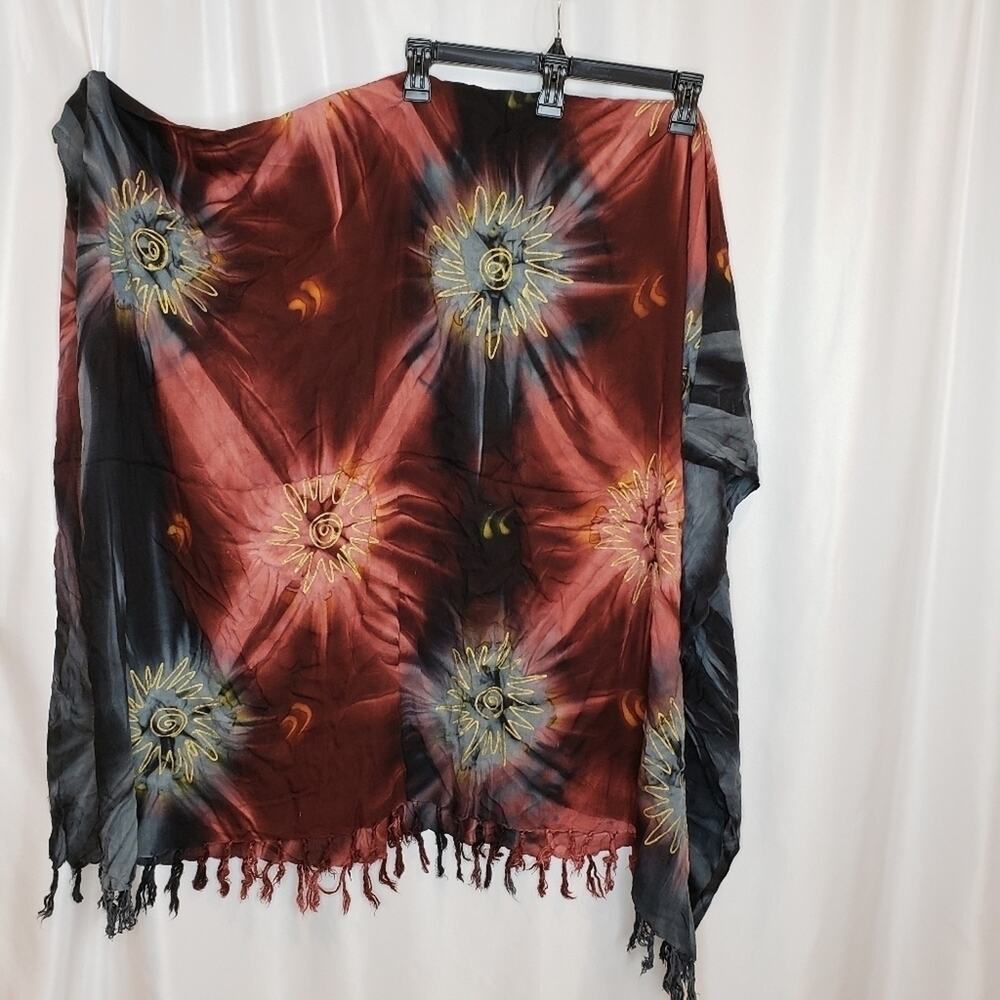 Tie Dyed Beachcomber Wrap with Gold